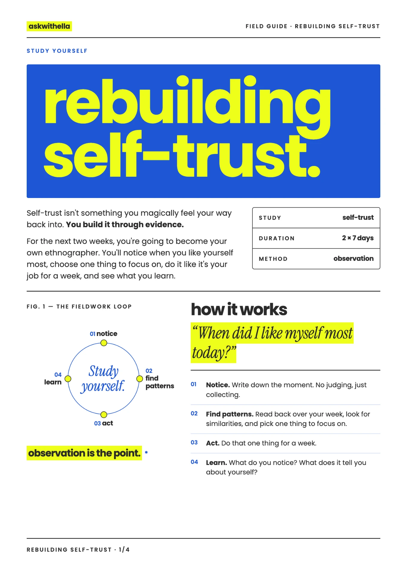 Rebuilding self-trust field guide cover